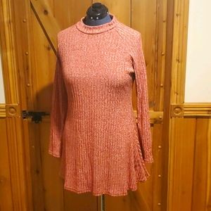 Fit and flare long sleeve dress